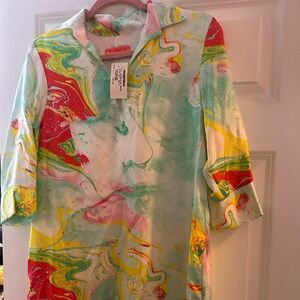 Vilagallo Silk Shirt Dress size 40 US 6
